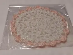 【ハンドメイド】ぷっくりお花の編みコースター 2枚セット（リバーシブル）