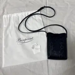 新品未使用】Bonpoint ネイビー レザーショルダーバッグ - メルカリ