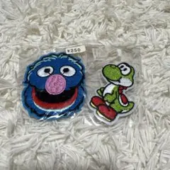 グローバーとヨッシーの刺繍ワッペン2個セット