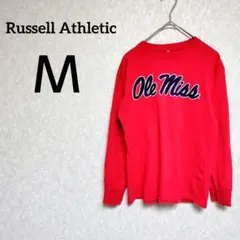 希少✨Russell Athletic【Ｍ】Ole Miss ロングTシャツ 赤