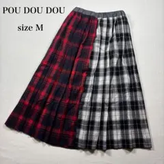 POU DOU DOUプードゥドゥバイカラータータンチェックプリーツスカートMのサムネイル