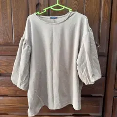 ベージュ バルーンスリーブ チュニック 4L