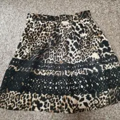 ヒョウ柄フレアスカート