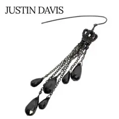 希少✨JUSTIN DAVIS クラウン ピアス オニキス ティアドロップのサムネイル