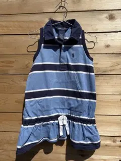 Ralph Lauren ストライプ ノースリーブワンピース 3/3T
