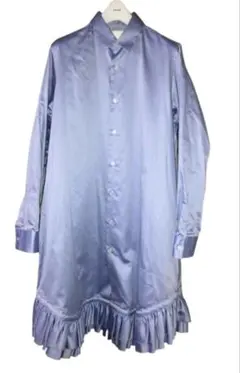 とはに　ノワール ケイ ニノミヤ　フリル付きライトブルーシャツワンピース 楽天市場】【中古】 ノワール ケイ ニノミヤ コムデギャルソン