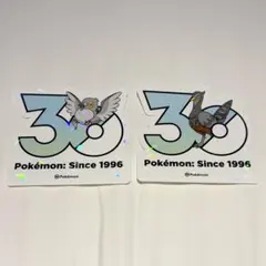 ポケモン 30周年記念ステッカー マメパト　ケンホロウ2種セットのサムネイル