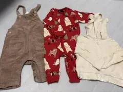 サロペット　クリスマスロンパース　くまさんパーカー　セット販売　H&M 西松屋