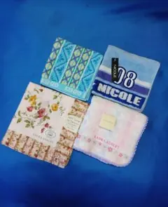 【新品タグ・シール付き】LAURA ASHLEY 他★ハンカチ 4枚セット★