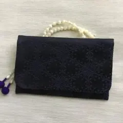 お数珠入れ♦︎金襴・雪の結晶♦︎懐紙入れのサムネイル