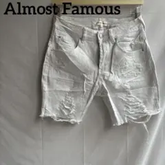 Almost Famous ホワイトショートパンツ 7 白短パン　白デニムズボン
