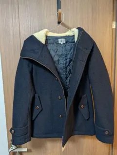 tk.TAKEO KIKUCHI ネイビー フード付きダッフルコート