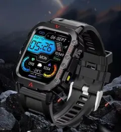 【新品未使用】大画面スマートウォッチ LAXASFIT Q11 BK