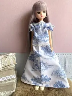 ハンドメイド リカちゃん用 オフショルセット トワルドジュイのサムネイル
