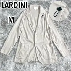 LARDINI ラルディーニ コットンミラノリブニットジャケットオフホワイトのサムネイル