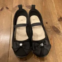 美品　キッズ　19cm ブラックフォーマルシューズ 卒園式　入学式　発表会