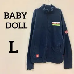 BABY DOLL ジップアップジャケット ロゴプリント Lサイズ