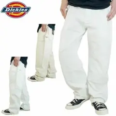 W40L30新品ディッキーズDICKIESダブルニーペインターワークパンツ白他有のサムネイル