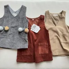 ジャンスカ 3点セット 秋 冬素材 コーデュロイ