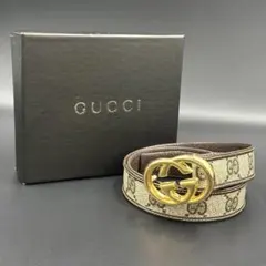 グッチ GUCCI オールドグッチ ベルト GGスプリーム キャンバス 箱付き