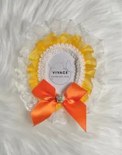 【B8】硬質ケース　トレカケース　フリル　レースデコ　オレンジ