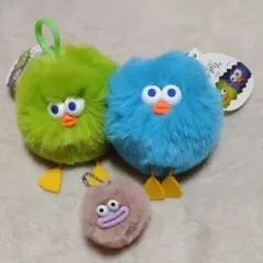 ぶるぶるケドリ その2 ぬいぐるみ マスコット 2種とマスコットの3個セット