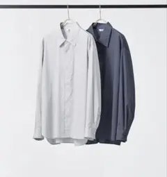 UNIQLO Uドレープシャツ ライトグレー M