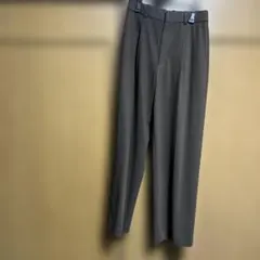 ユニクロタックワイドパンツブラウンM