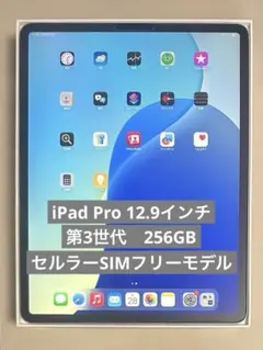 iPad Pro 12.9インチ 第3世代 256GB Wi-Fi＋セルラーのサムネイル