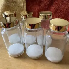 ガラス瓶 6個セット ゴールド蓋