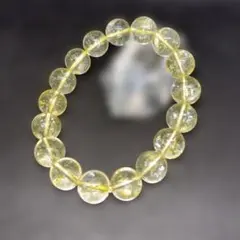 【極上】7A天然石パワーストーン　シトリンブレスレット　12㎜