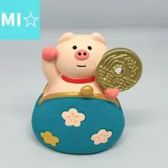 デコレ　コンコンブル　ひょっこり金運がま口招きぶた