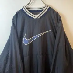 【レアカラー】ナイキ　ナイロンジャケット　刺繍　ビッグロゴ　銀タグ