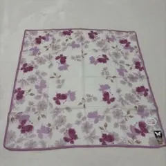 HM 蝶と花のハンカチ 58×58cm