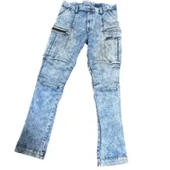 TORAICHI 8922 ワークパンツ ケミカルウォッシュ LLカーゴデニムのサムネイル