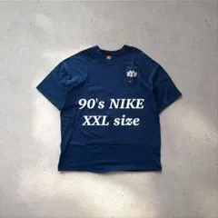 NIKEカレッジロゴTシャツ90'sメキシコ製XXLネイビーTEAMタグ