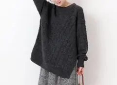 ジャーナルスタンダード　WEB限定JS+eウォッシャブルケーブル切替プルオーバー