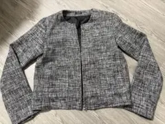 グレー系 ツイード風 ジャケット