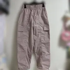 ウエストゴム カーゴパンツ ピンク