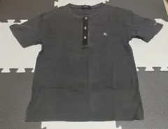 BURBERRY BLACK LABEL ボタン付きTシャツ ブラウン