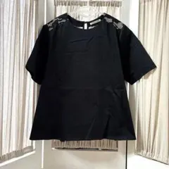 ⭐︎美品Marilyn Moon マリリンムーン バックレース刺繍総柄 ブラウス