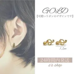 ゴールド　ピアス　音符　小ぶり　高品質　キレイめ　可愛い　上品　ユニーク
