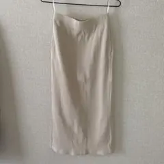 ユニクロ リブ タイトスカート アイボリー