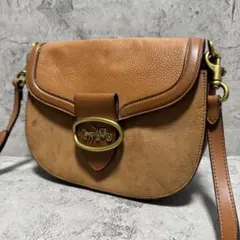 美品 希少 COACH コーチ ホーボー ワンショルダーバッグ スウェード 茶 美品 希少 COACH コーチ ホーボー ワンショルダーバッグ スウェード 茶