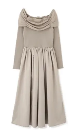 NATURAL BEAUTY BASIC オフショルドッキングニットワンピース