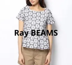 Ray BEAMS レイビームス フラワーレース ペプラム ブラウスのサムネイル