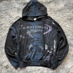 25SS EMOTIONAL WORLD パーカーY2K hoodie 秋 長袖
