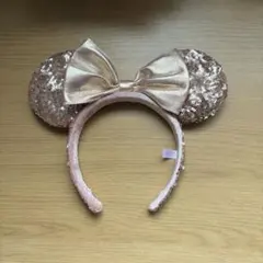 ミニー耳カチューシャ ピンク スパンコール