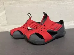 Nike キッズ.ベビーサンダル 赤黒　12cm