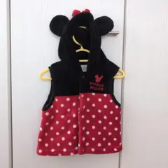 ミニーマウス フリースベビーベスト　70